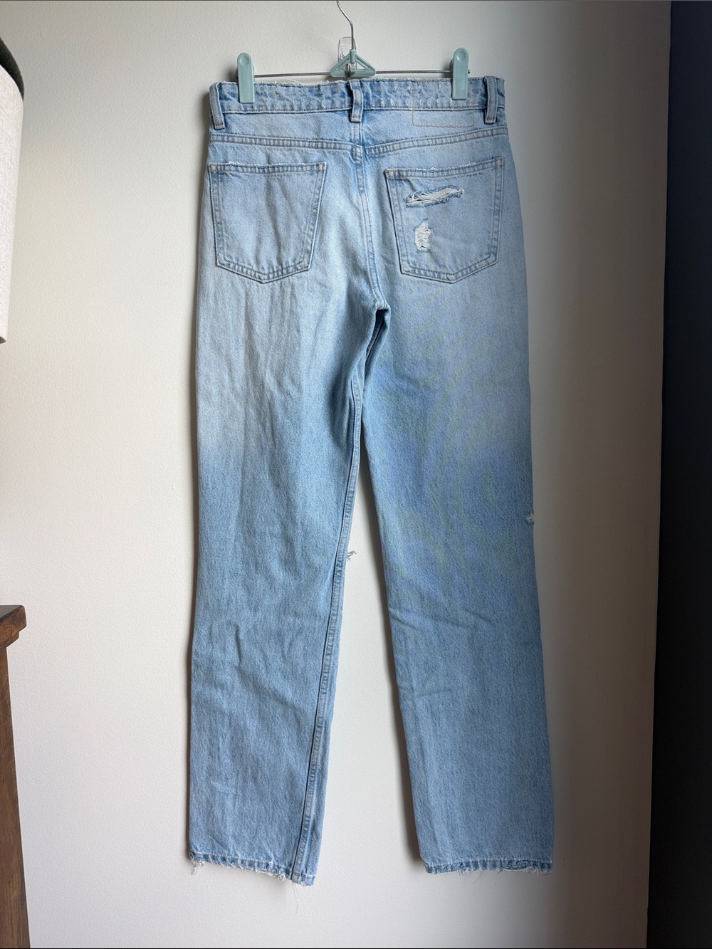 Zara Light Blue Distressed Boyfriend Jeans - Picture 4 of 4